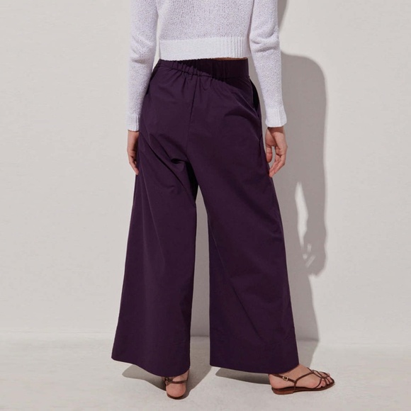 Rachel Comey Coxsone Wide Leg Crisp Cotton Pants Size 4 Purple Eggplant $479 - Picture 3 of 15